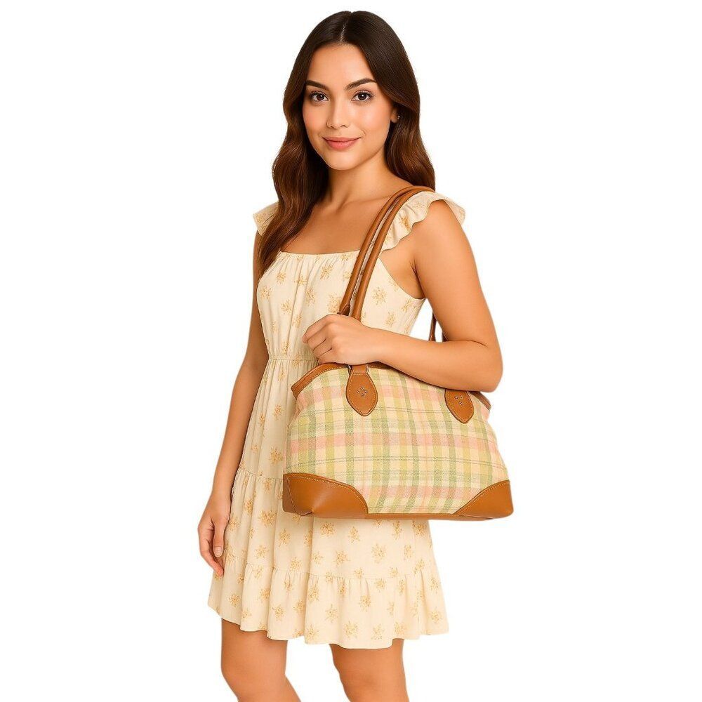 RELIC BY FOSSIL Bag Plaid Purse Shoulder HANDBAG FAUX LEATHER WOMAN'S WOMEN'S
